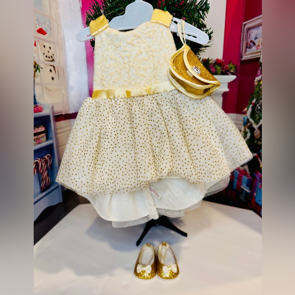 American Girl Truly Me 2015 Gorgeous Gold Outift, Holiday, Christmas